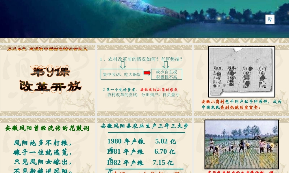 人教版历史八下《改革开放》课件