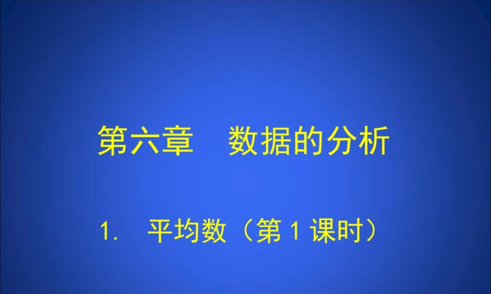 平均数第课时