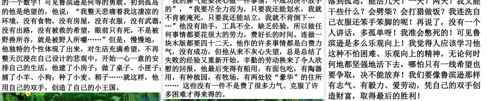 新课标人教版六年级语文下册习作四