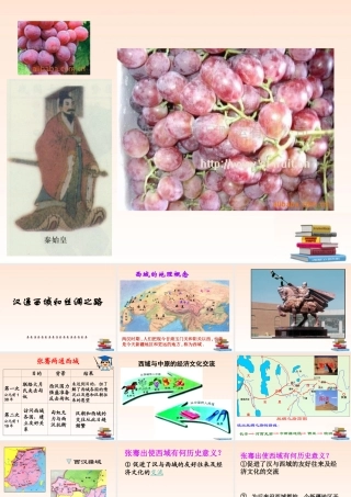 七年级历史上册 第15课汉通西域和丝绸之路课件 人教新课标版 课件