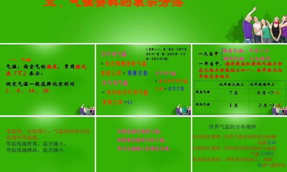 七年级地理上册 第四章第二节气温和降水课件 湘教版 课件