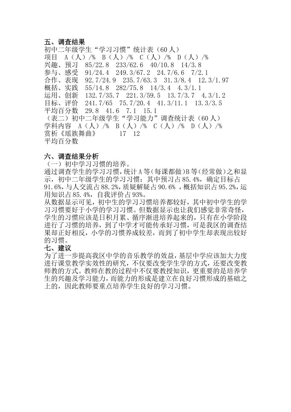 初中音乐课堂学生学现状调查报告_第2页