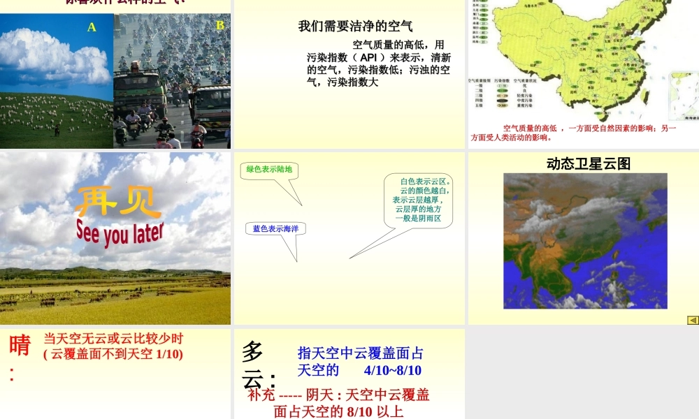 七年级地理上册 多变的天气第二课时课件 人教新课标版 课件