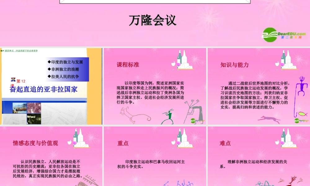 九年级历史下册 第12课亚非拉的奋起课件 新人教版 课件