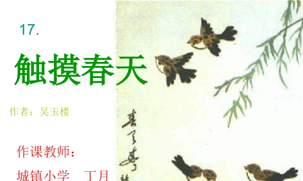 《触摸春天》课件