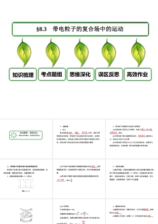 高三复习：83　带电粒子的复合场中的运动