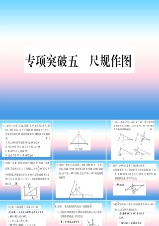 (甘肃专用)中考数学 第二轮 中档题突破 专项突破5 尺规作图作业课件