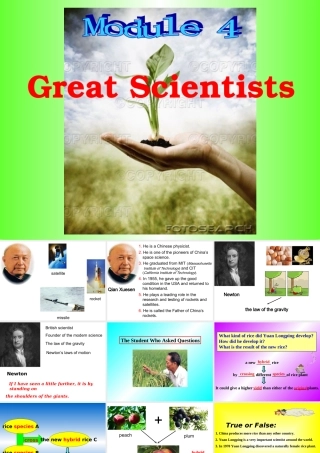 外研社_高一必修四_Module_4课件_Great_Scientists