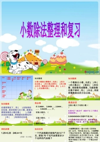 小数除法复习课