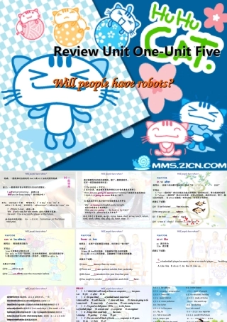 新目标复习课件八年级下unit1-5