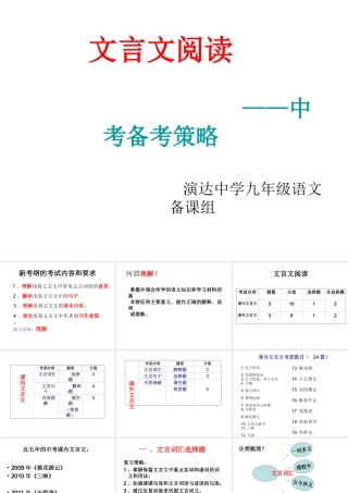 文言文阅读备考策略