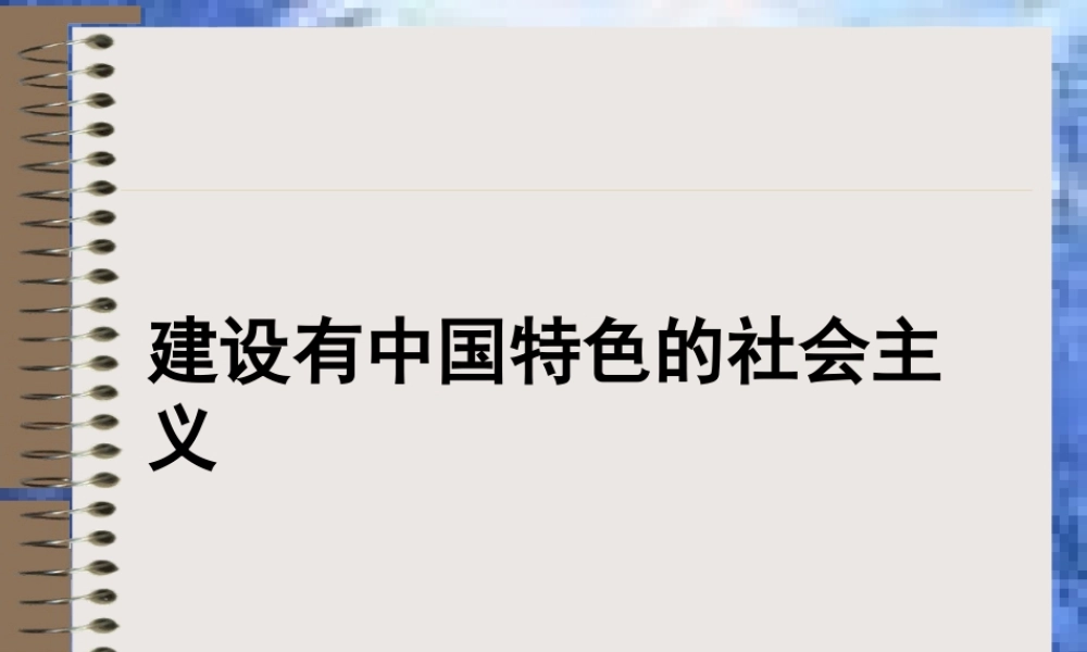 八下10建设有中国特色的社会主义