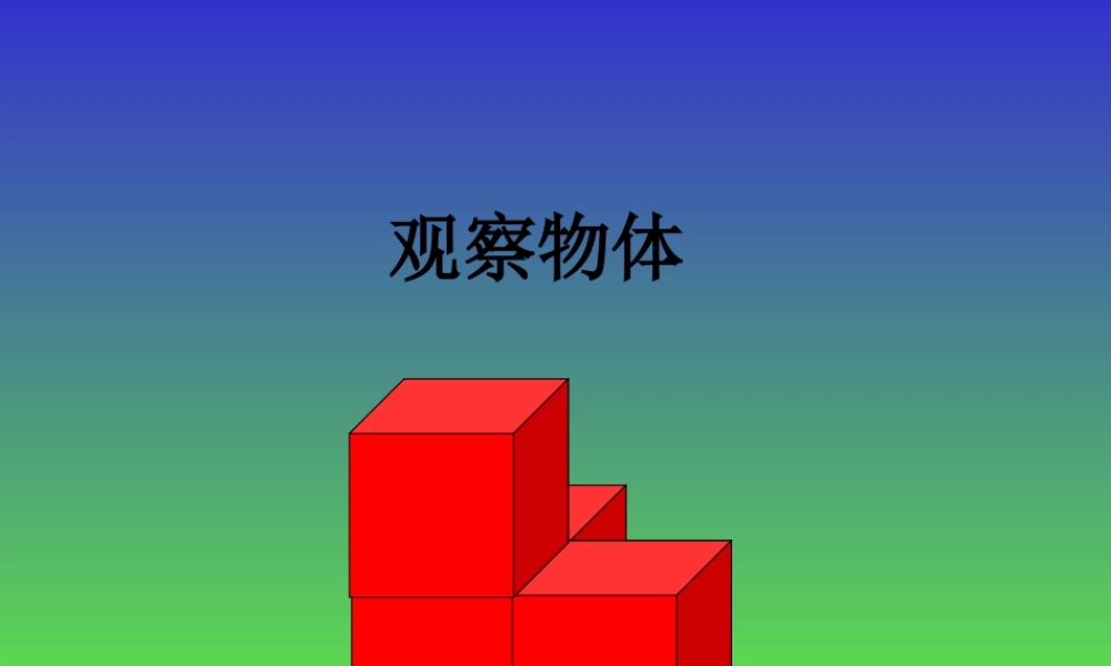 人教版五年级数学上册《观察物体》PPT课件