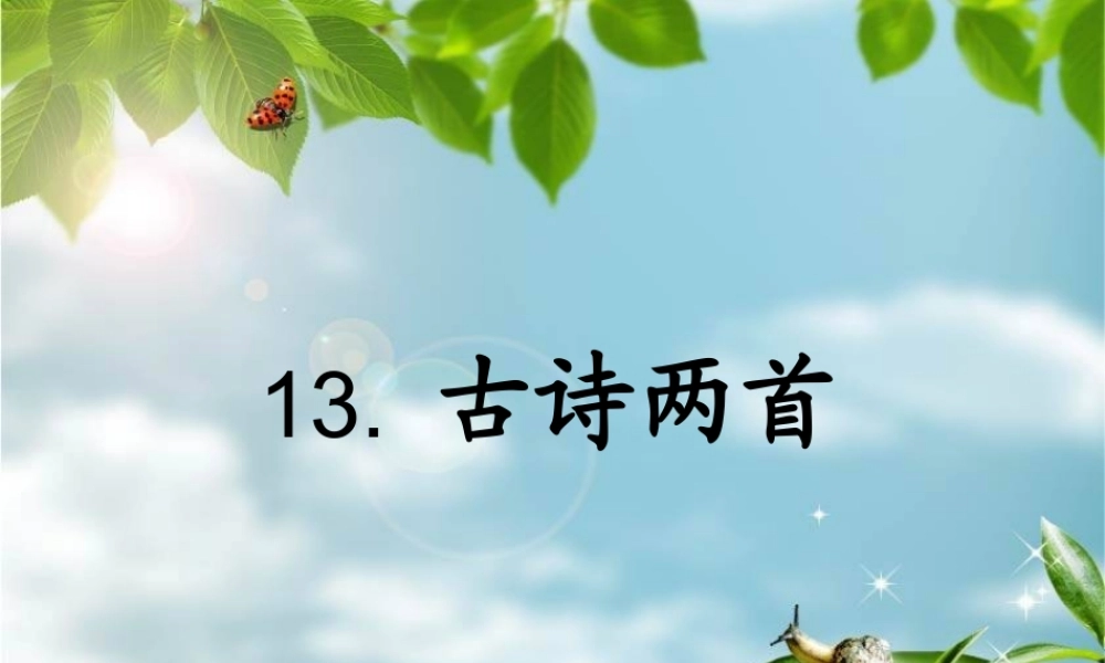 人教版一年级下册_13古诗两首__课件