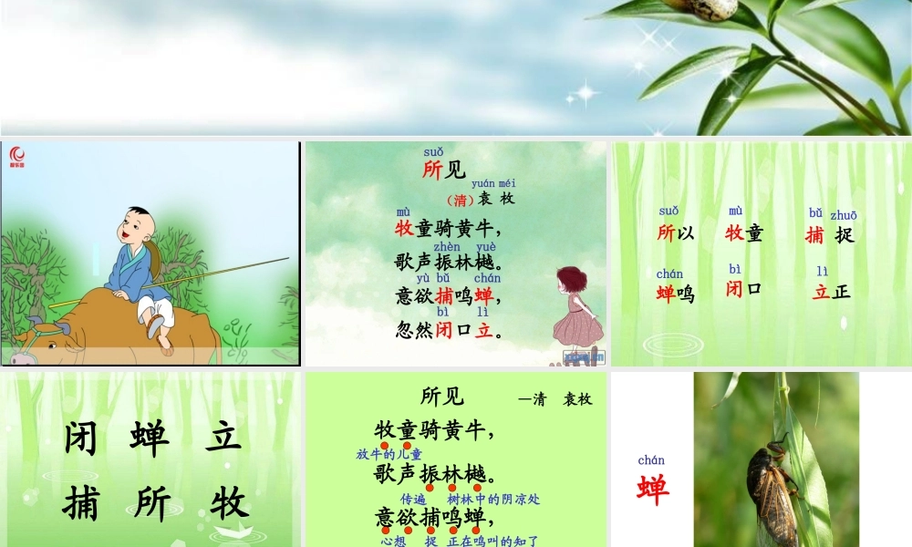人教版一年级下册_13古诗两首__课件