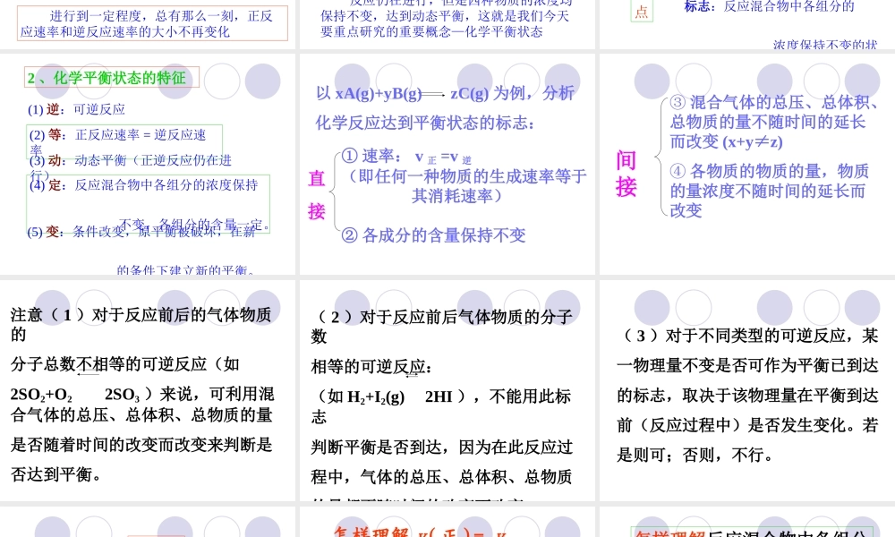 化学平衡的建立判断