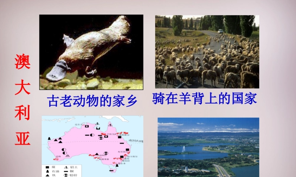 七年级地理下册(8.7 澳大利亚)课件 湘教版 课件