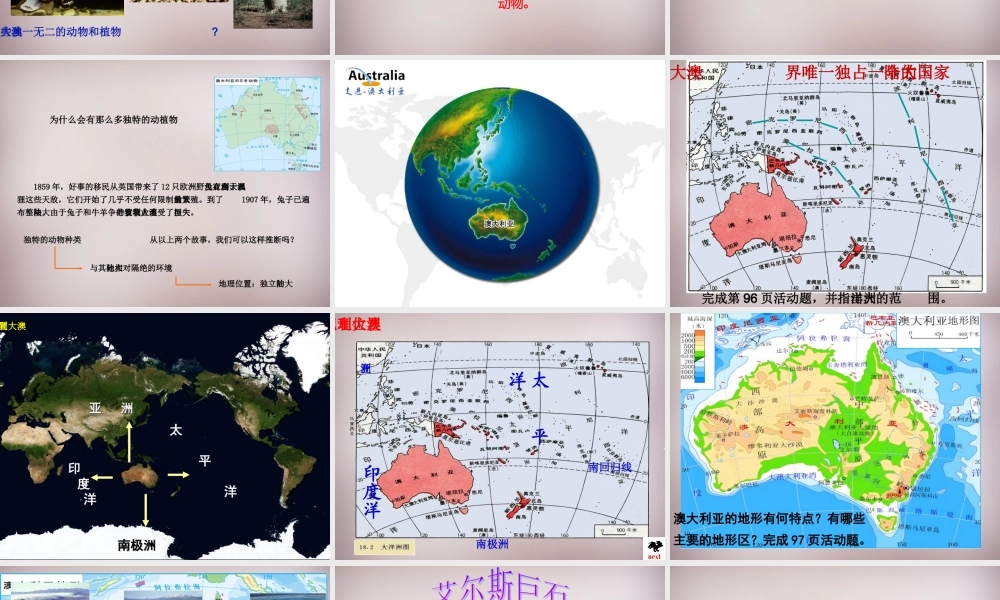 七年级地理下册(8.7 澳大利亚)课件 湘教版 课件