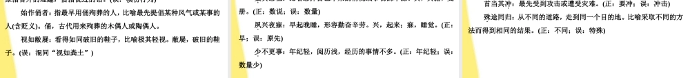 11—12年高三语文成语复习6 课件