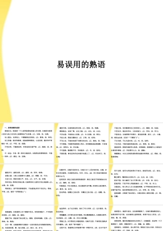 11—12年高三语文成语复习6 课件