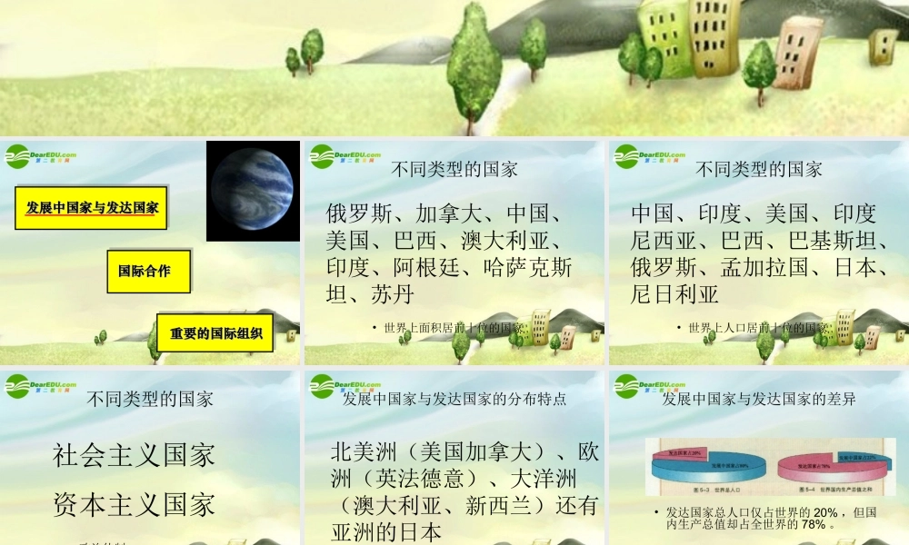 七年级地理上册 第五章 世界的发展差异复习课课件 湘教版 课件