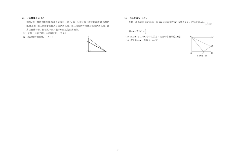 九数学期末（定稿）_第3页