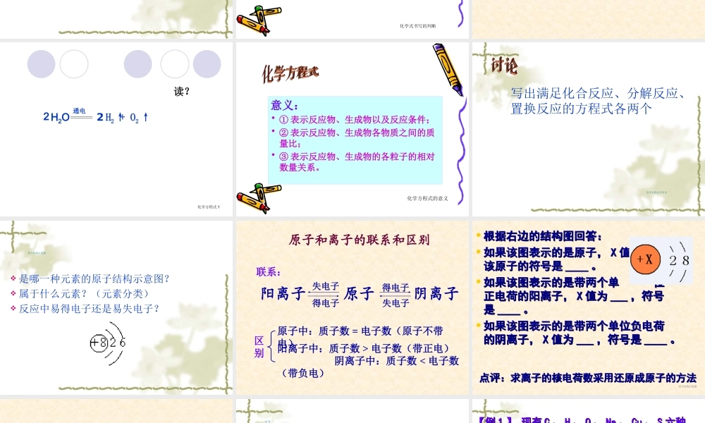 专题复习2化学用语 (2)