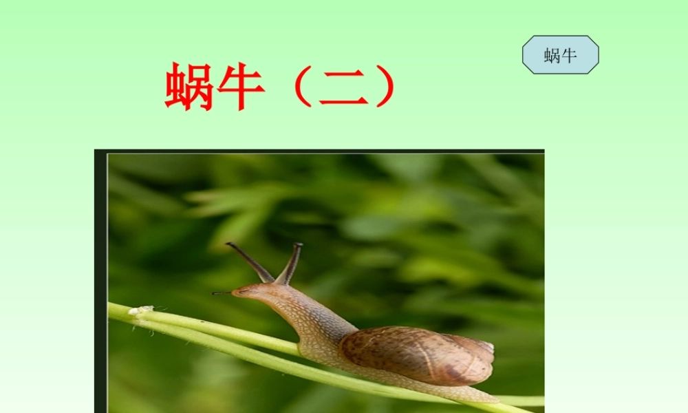 小学三年级科学上册蜗牛二胡绍富