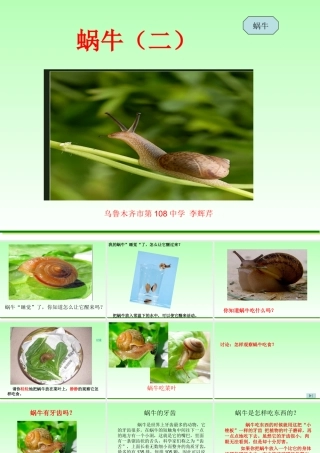 小学三年级科学上册蜗牛二胡绍富