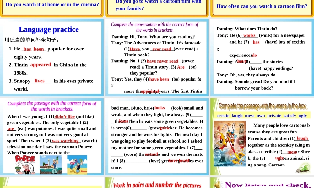 外研小学起点八年级下册课件Module5Unit3