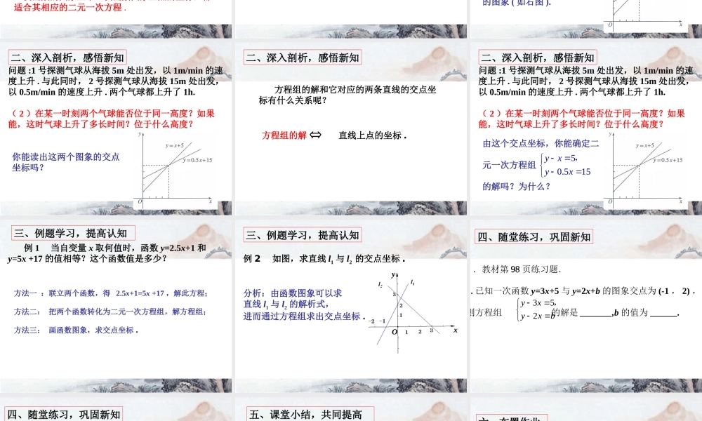 一次函数与方程不等式第课时课件