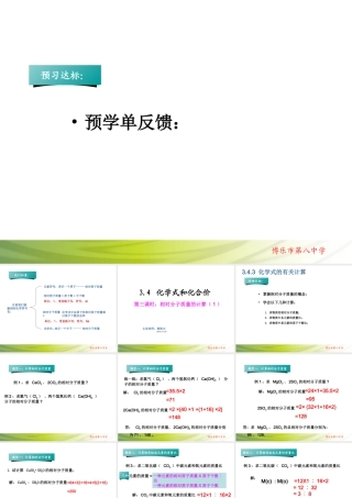 有关相对分子质量的计算