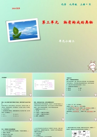 九年级化学上册 第3单元 物质构成的奥秘单元小结三作业课件 (新版)新人教版 课件