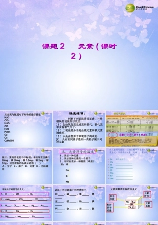 九年级化学上册 元素(第2课时)课件 新人教版 课件