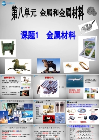 九年级化学下册 第8单元 课题1 金属材料课件 (新版)新人教版 课件
