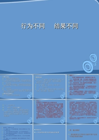 七年级政治下册 18.1(行为不同，结果不同)课件 鲁教版 课件