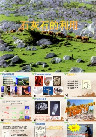 九年级化学 54石灰石的利用课件 沪教版 课件