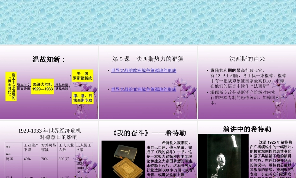 九年级历史下册 25(法西斯势力猖獗)课件 鲁教版 课件