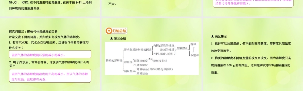 九年级化学下册 第九单元 溶液 课题2 溶解度(第2课时)高效课堂课件 (新版)新人教版 课件