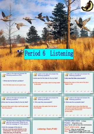 M2 Unit4 ListeningP6 高一英语Unit4全单元课件[整理五个]新课标 人教版