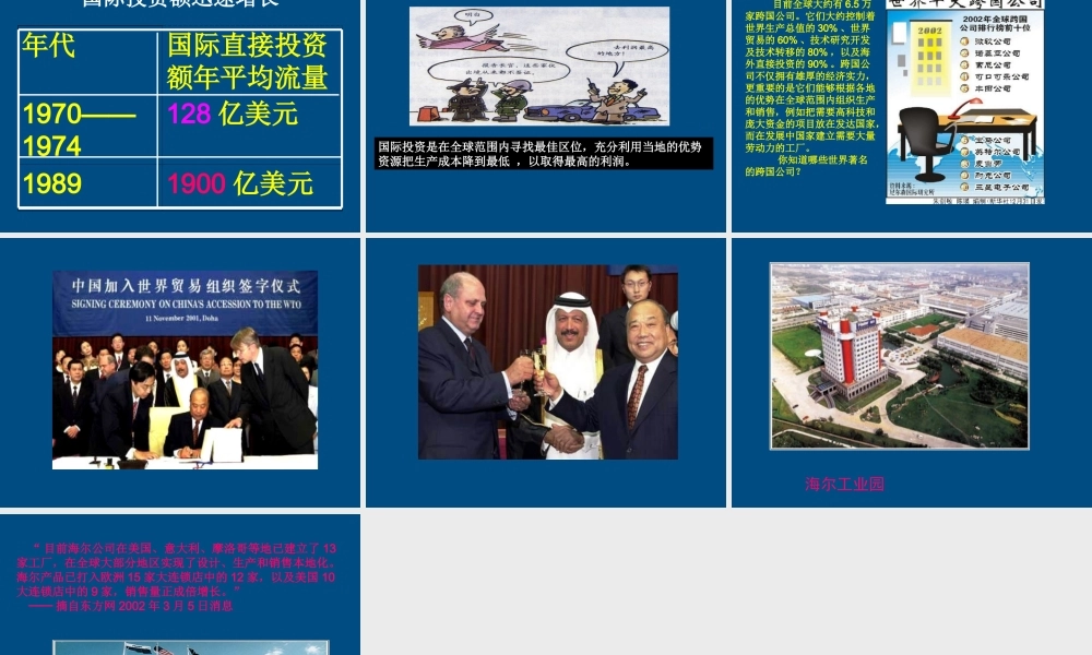 九年级历史 世界经济的全球化课件 人教新课标版 课件