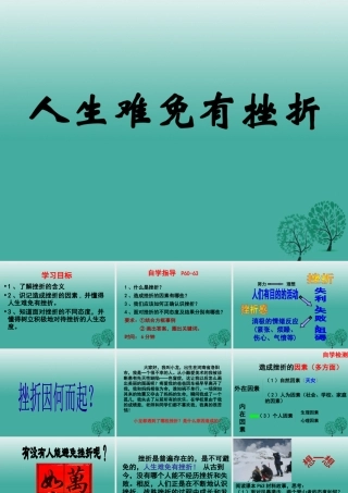 (秋季版)七年级政治上册 4.7.1 人生难免有挫折课件4 鲁人版六三制(道德与法治) 课件