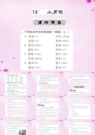 2016九年级语文下册 14 小男孩课件 语文版 课件