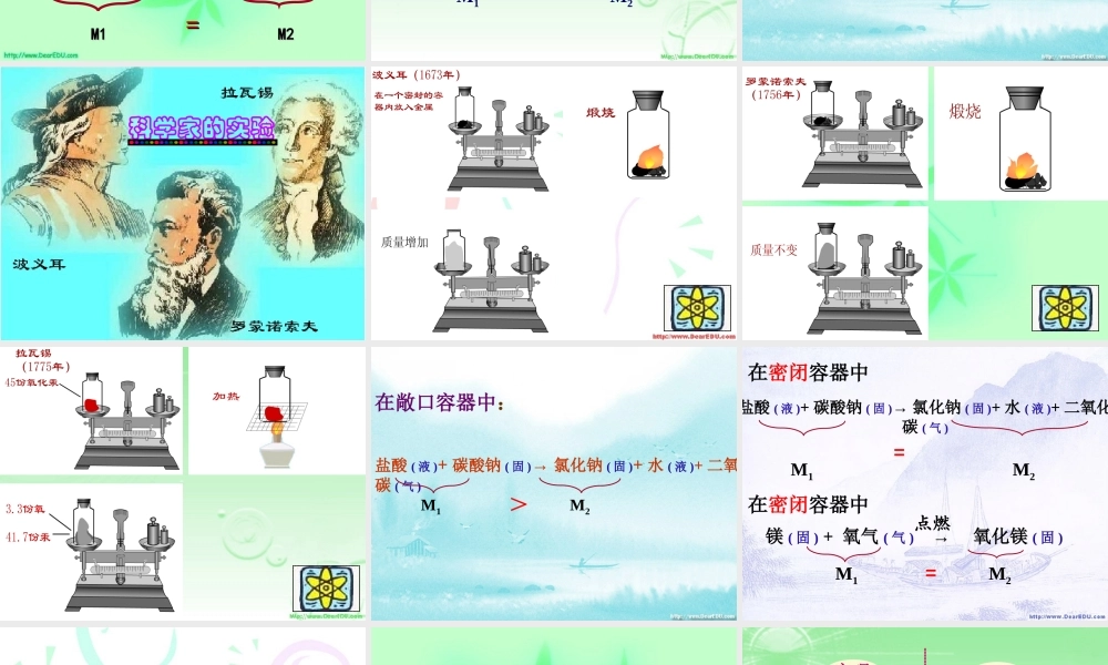 九年级化学质量守恒定律课件 新课标 人教版 课件