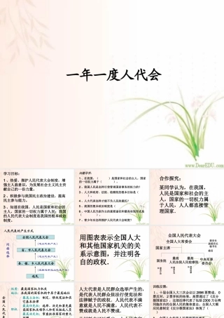 一度人代会资料课件