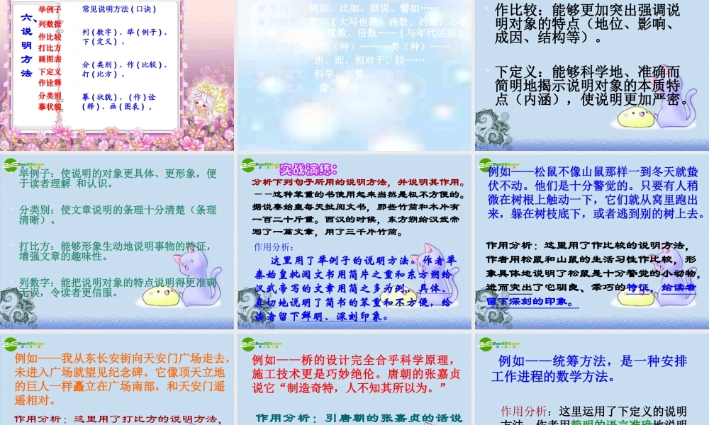 中考语文 说明文知识中考复习课件 人教版 课件