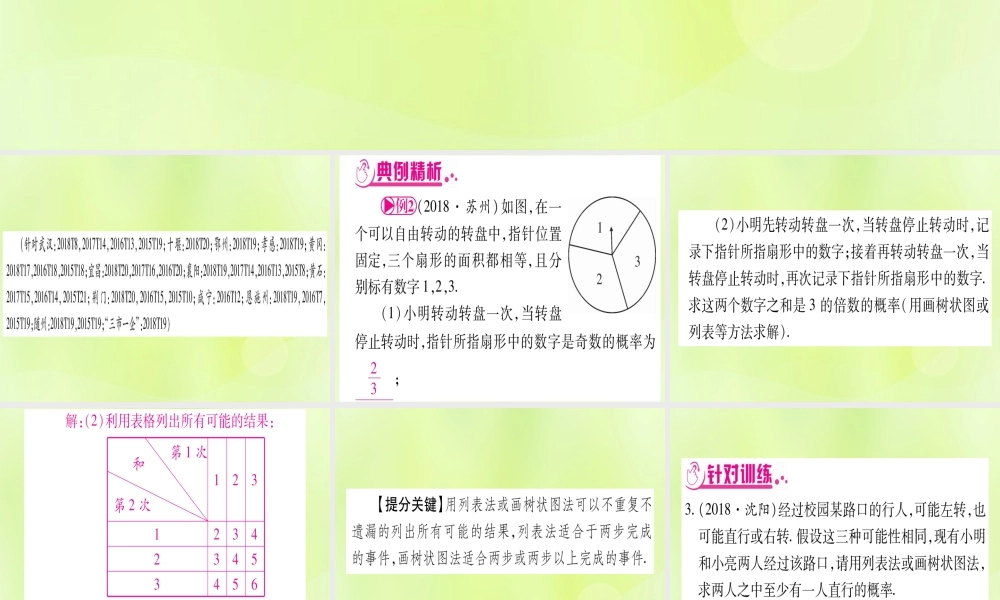 (湖北专用版)版中考数学总复习 第二轮 专项突破8 统计与概率 类型2 概率知识的应用实用课件