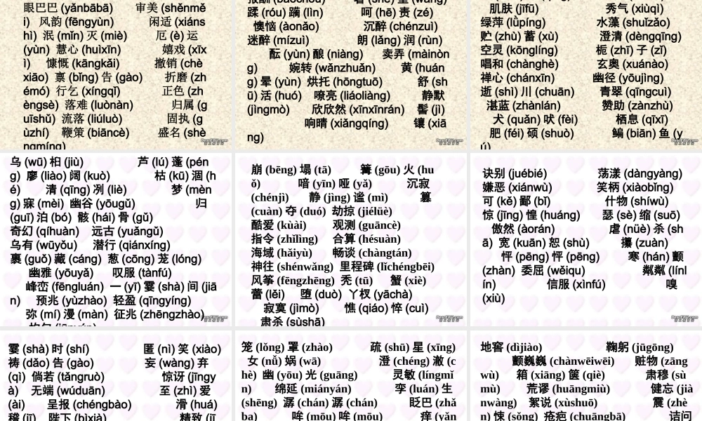 中考语文大复习之字词课件 人教版 课件