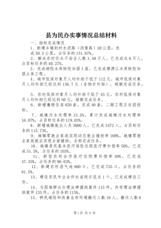县为民办实事情况总结材料
