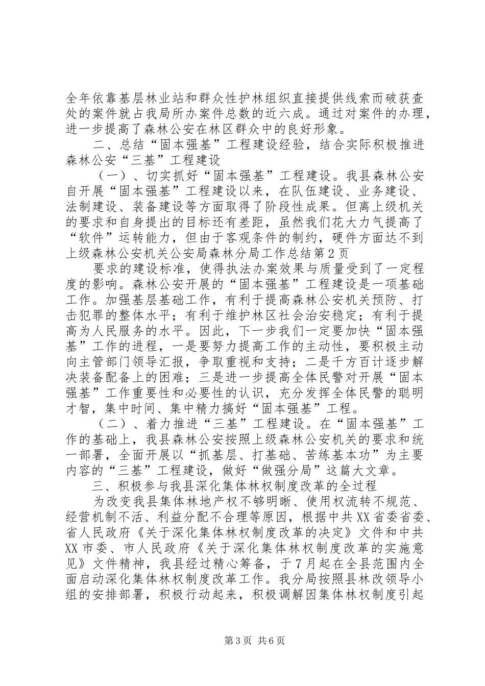 公安局森林分局工作总结_第3页